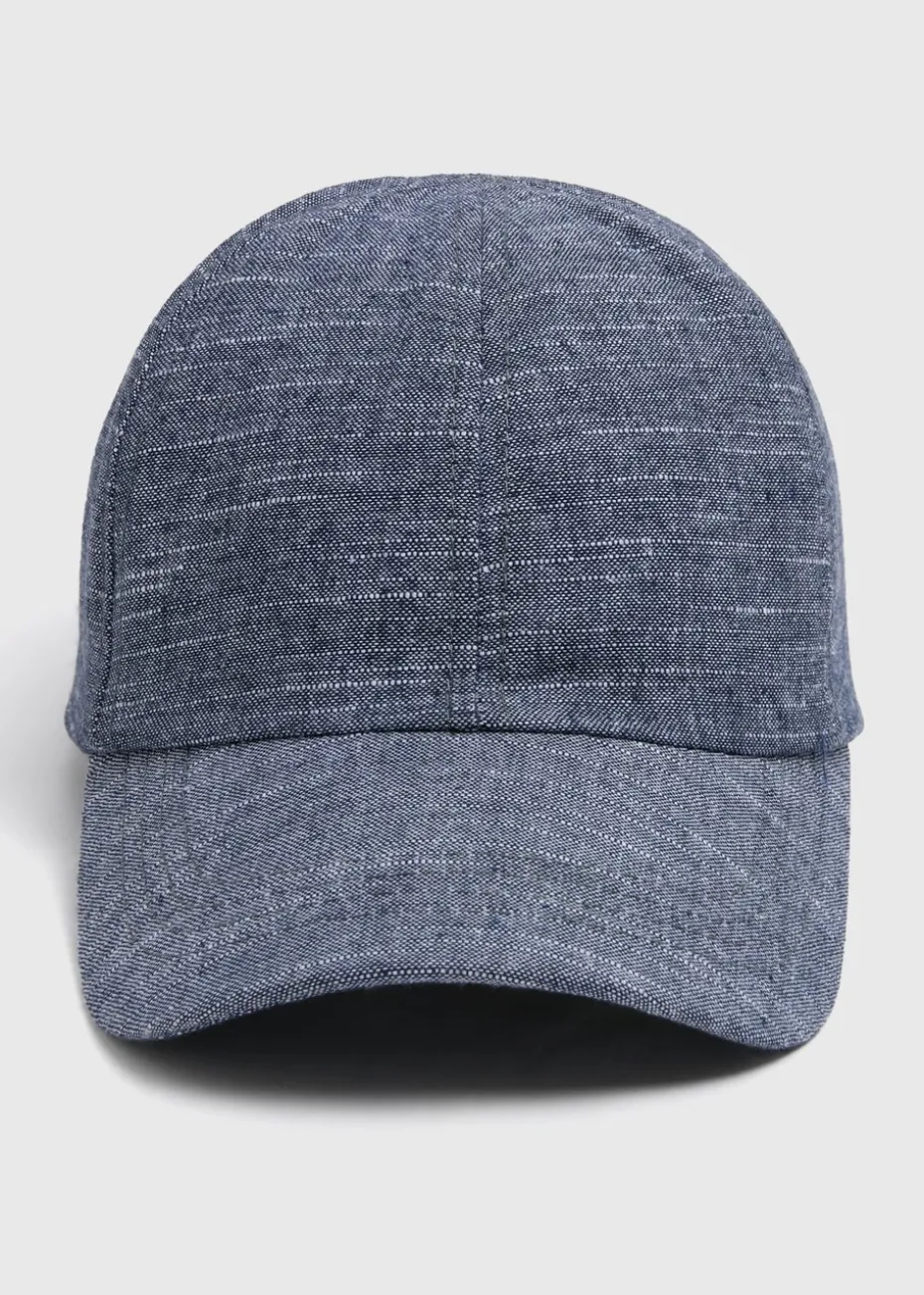 Grey Linen Look Cap