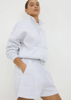 Grey Pintuck Jersey Co Ord Shorts