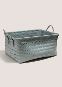 Grey Plastic Woven Tray