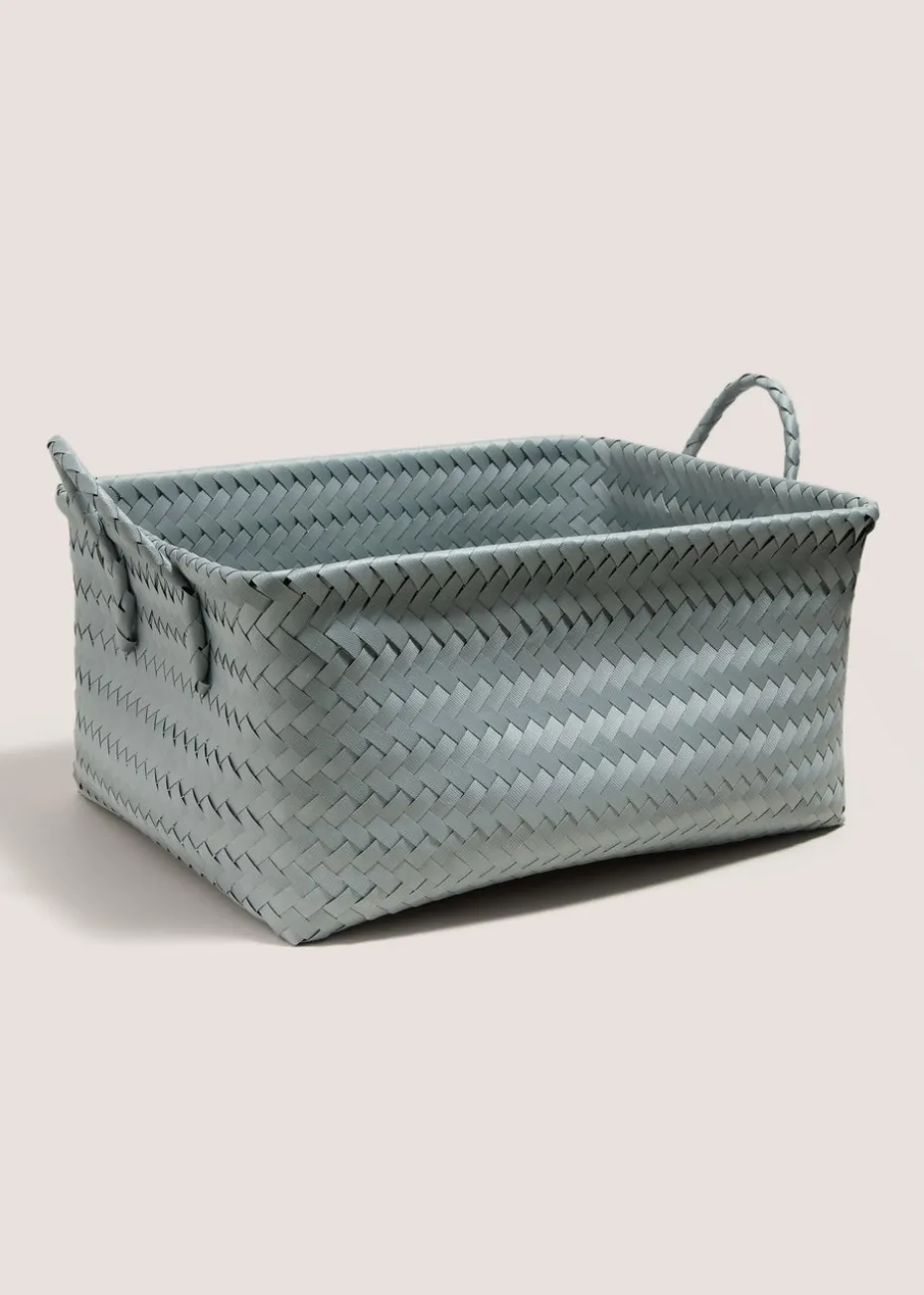 Grey Plastic Woven Tray