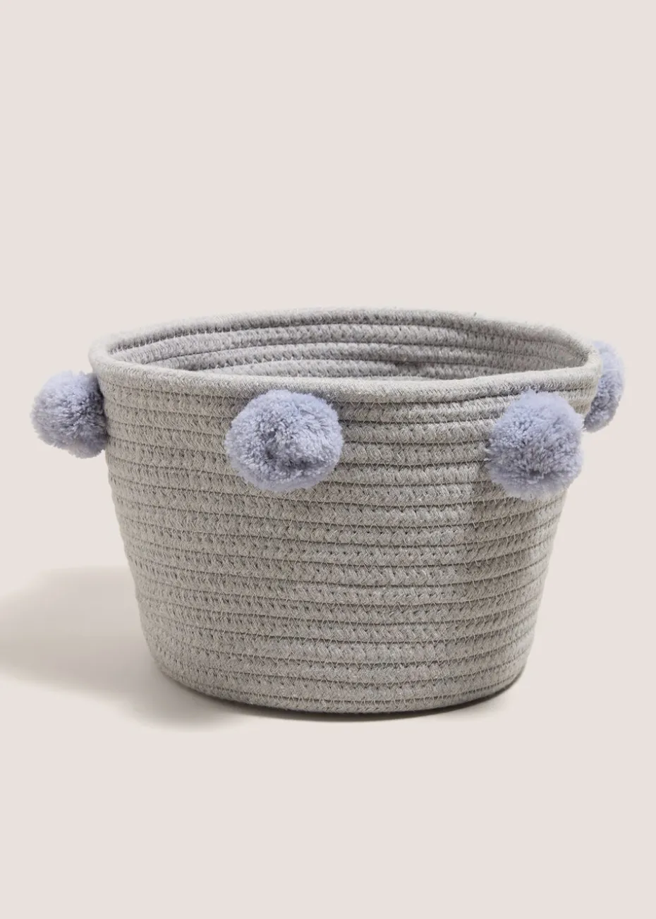 Grey Rope Storage Basket