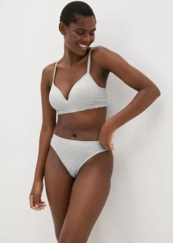 Grey Seamless Brazilian Knickers