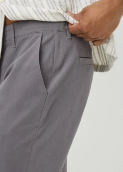 Grey Slim Fit Chino Shorts