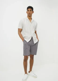 Grey Slim Fit Chino Shorts