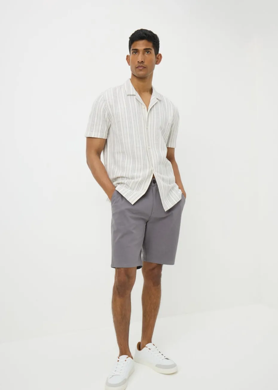 Grey Slim Fit Chino Shorts
