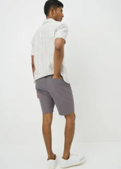 Grey Slim Fit Chino Shorts