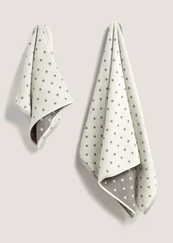 Grey Spotty Towel