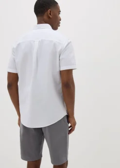 Grey Straight Fit Chino Shorts