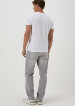 Grey Straight Fit Jeans