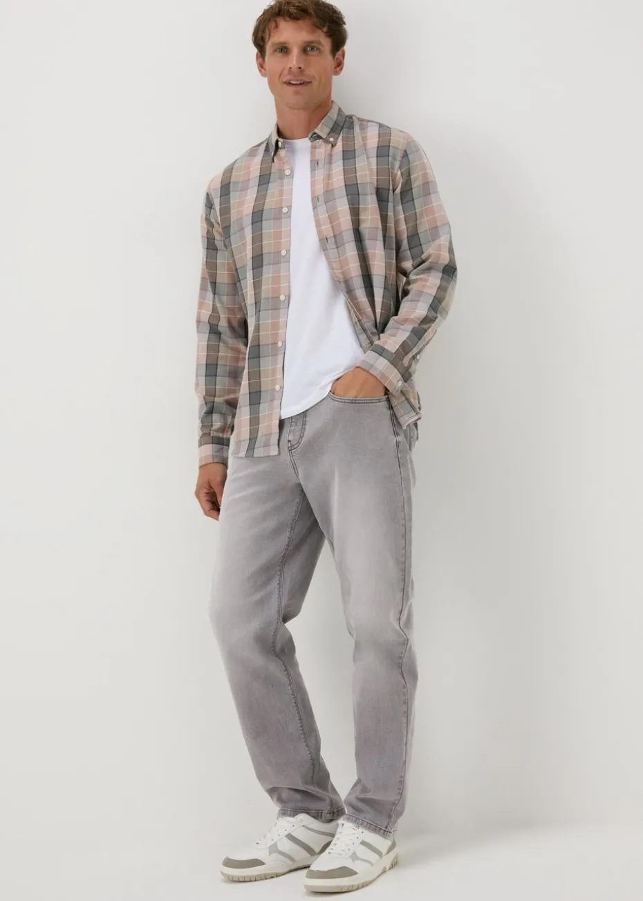 Grey Straight Fit Jeans
