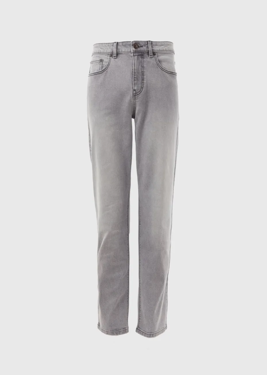Grey Straight Fit Jeans