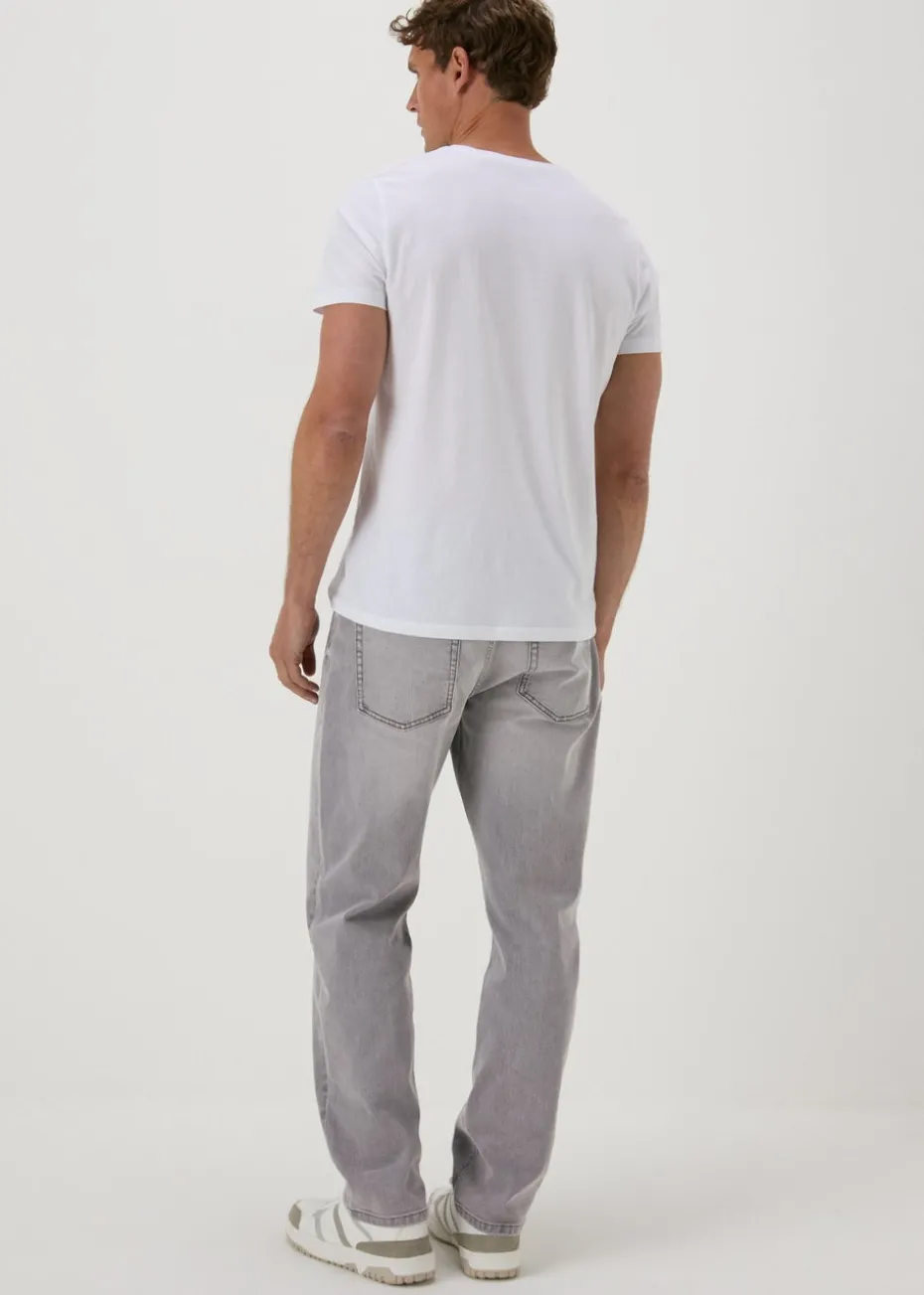 Grey Straight Fit Jeans