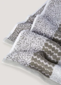 Grey Stripe 100% Cotton Towels