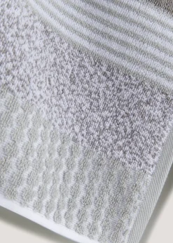 Grey Stripe 100% Cotton Towels