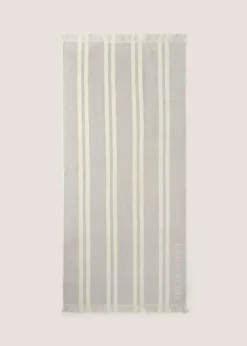 Grey Stripe Beach Towel