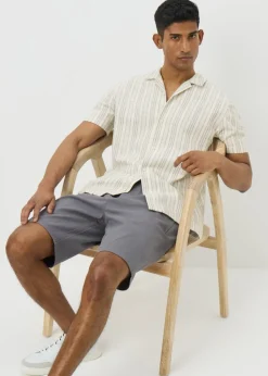 Grey Stripe Cheesecloth Shirt