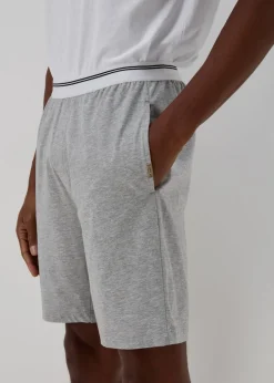 Grey Stripe Jacquard Waistband Shorts