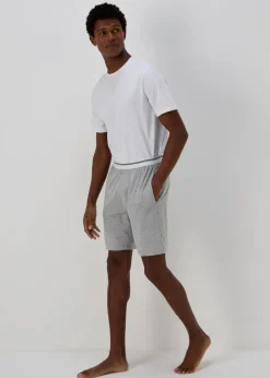 Grey Stripe Jacquard Waistband Shorts