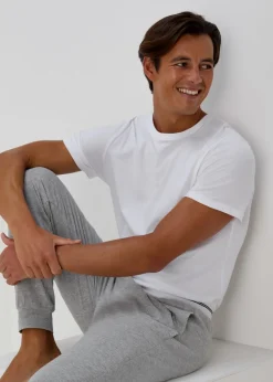 Grey Stripe Jacquard Waistband Joggers