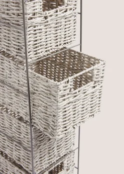 Grey Woven Plastic Drawers (65cm x 18cm)