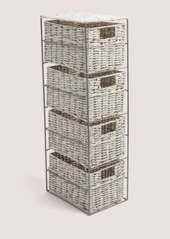 Grey Woven Plastic Drawers (65cm x 18cm)
