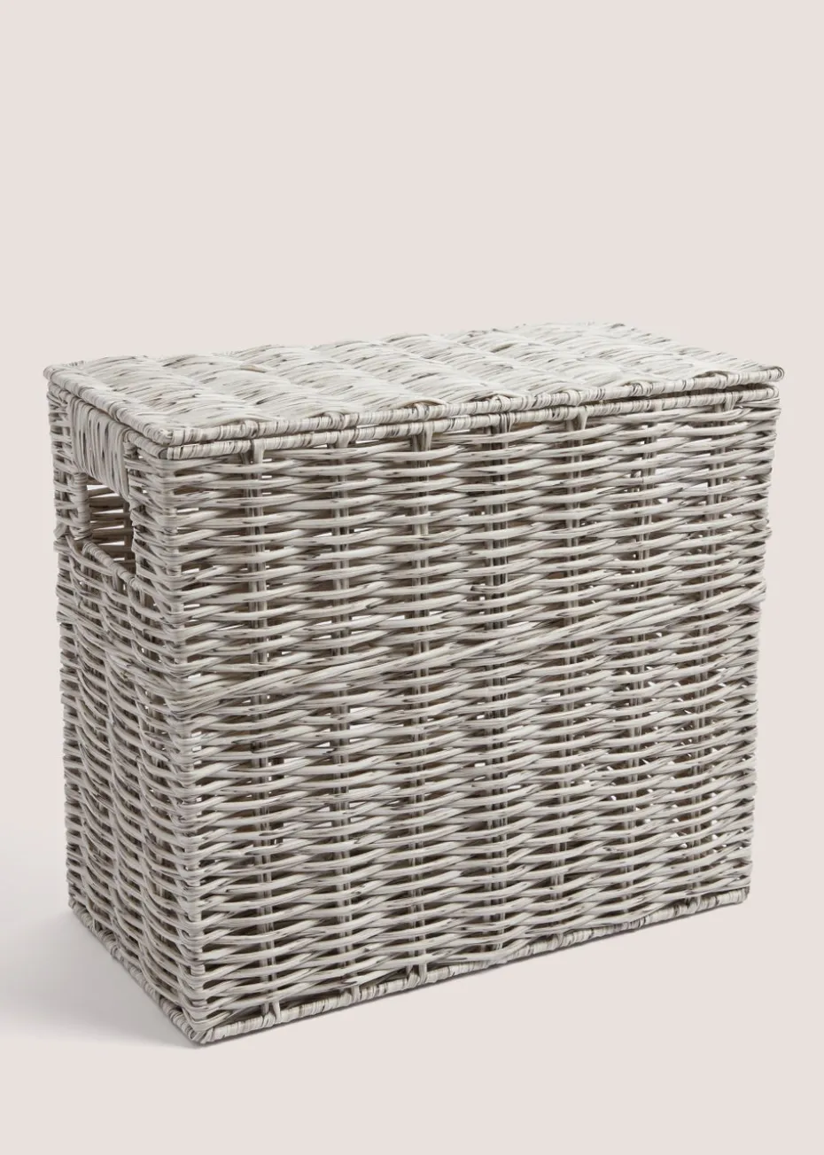 Grey Woven Plastic Drawers (65cm x 18cm)