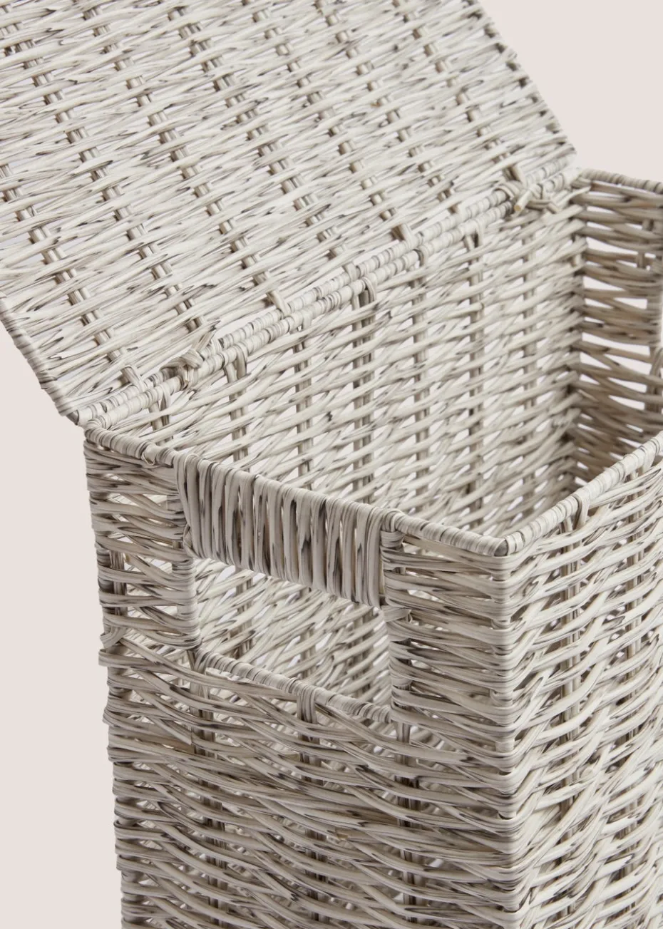 Grey Woven Plastic Drawers (65cm x 18cm)