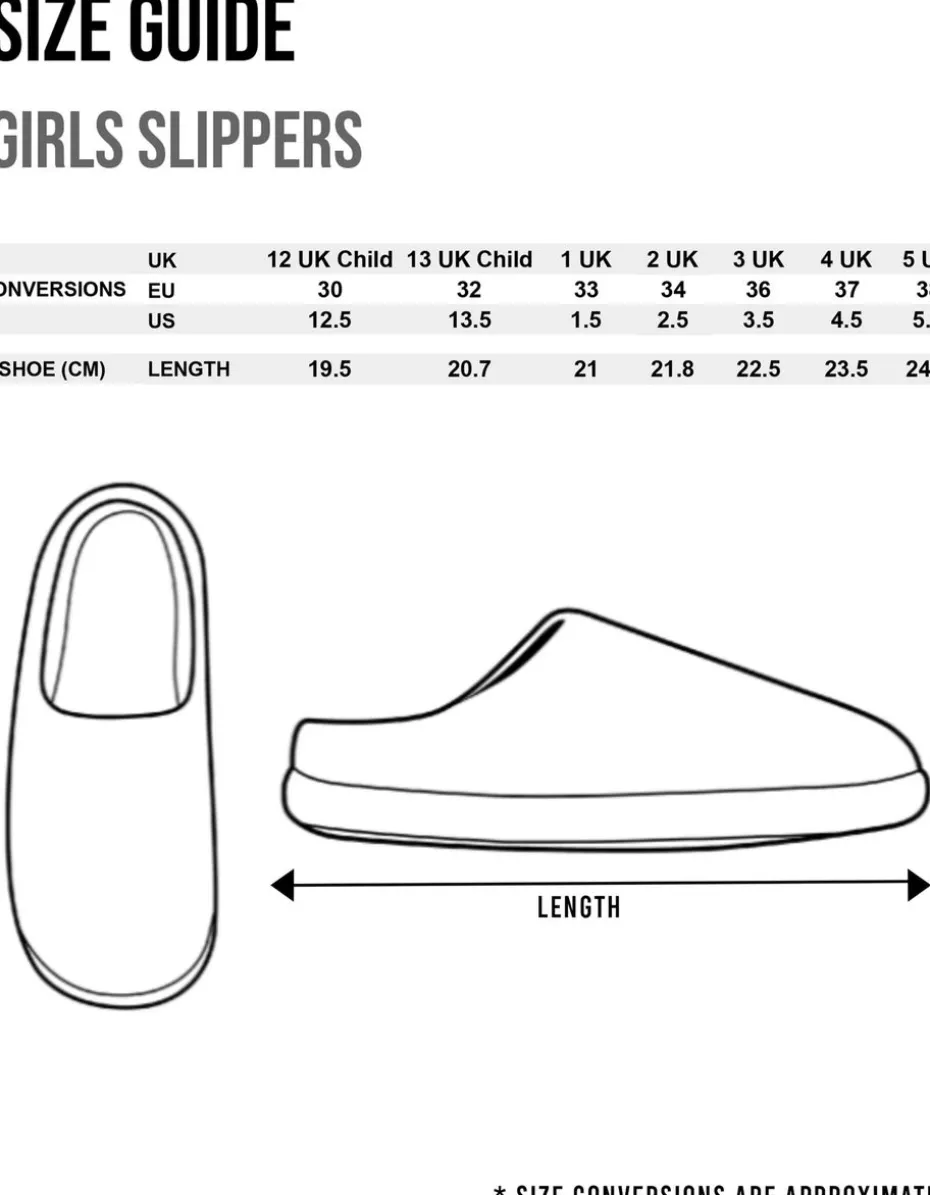 Harry Potter Girls Red Logo Mule Slippers (12 Younger - 5 Older)