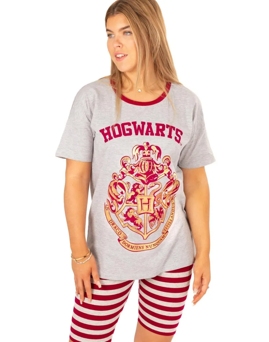 Harry Potter Grey Hogwarts Crest Shortie Pyjamas
