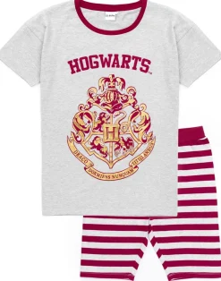 Harry Potter Grey Hogwarts Crest Shortie Pyjamas