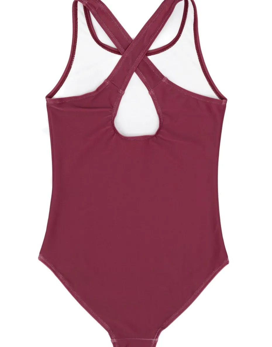 Harry Potter Hogwarts Kids Burgundy 1 Piece Swimsuit (5-14 Years)
