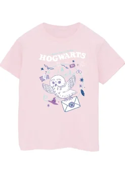 Harry Potter Kids Baby Pink Hedwig Letter Printed T-Shirt (3-13 yrs)