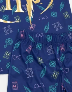Harry Potter Kids Shortie Blue Pyjamas (5-14 Years)