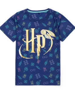 Harry Potter Kids Shortie Blue Pyjamas (5-14 Years)