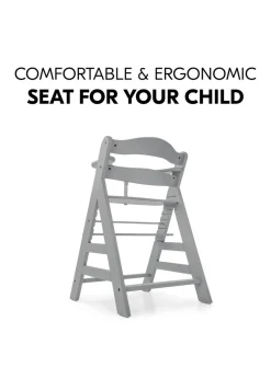 Hauck Grey Alpha+ Wooden Highchair