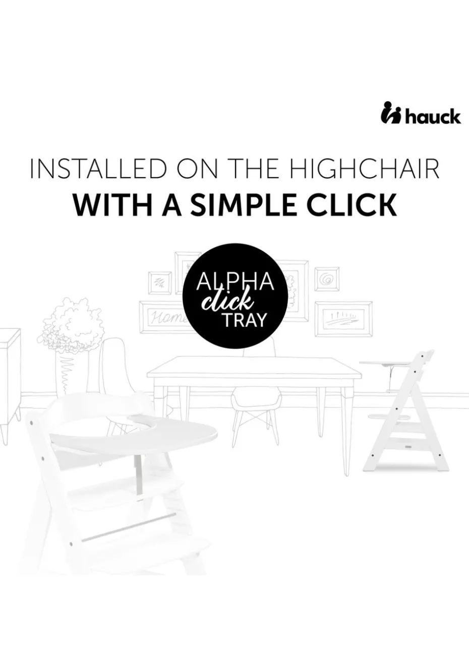 Hauck White Alpha Click Tray
