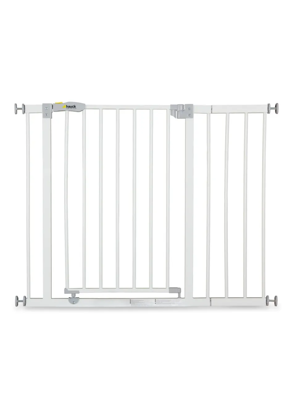 Hauck White Open N Stop Safety Gate (+ 21cm Extension)