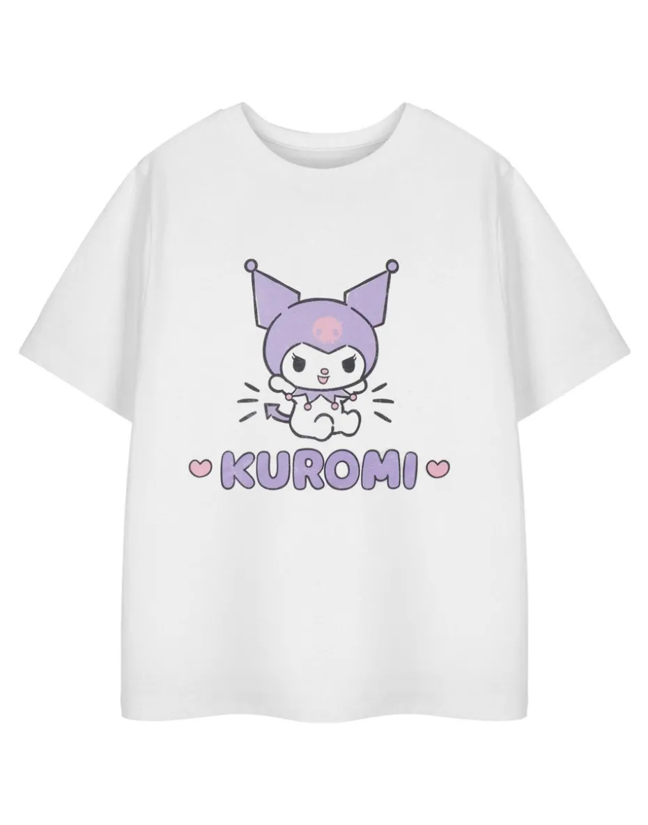 Hello Kitty Kuromi Heart Kids White T-Shirt (3-14 Years)