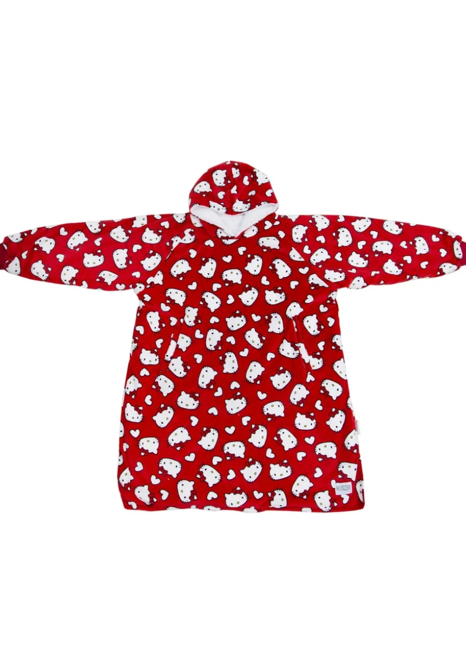 Hello Kitty Love Hearts Wearable Hooded Fleece