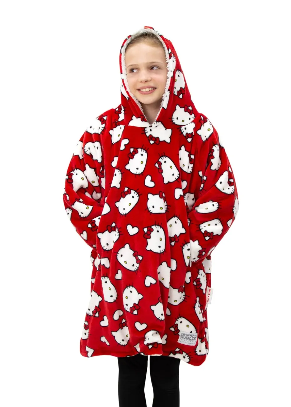 Hello Kitty Love Hearts Wearable Hooded Fleece