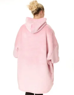 Hello Kitty Pink Character Face Blanket Hoodie