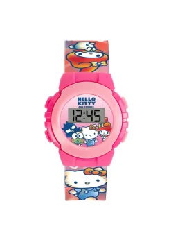 Hello Kitty Pink Printed Strap Digital Watch