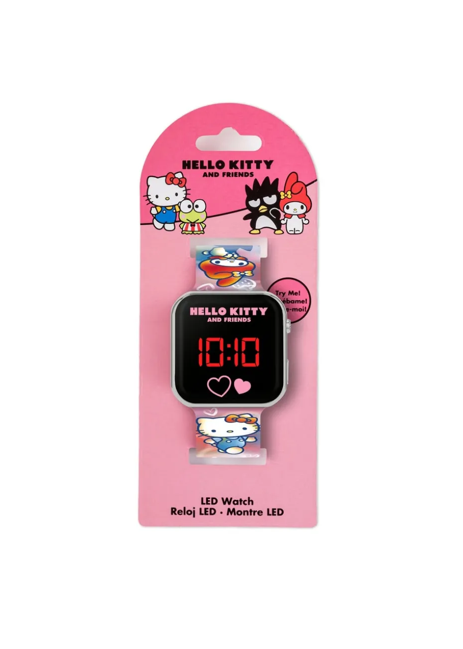 Hello Kitty Pink Printed Strap LED Watch