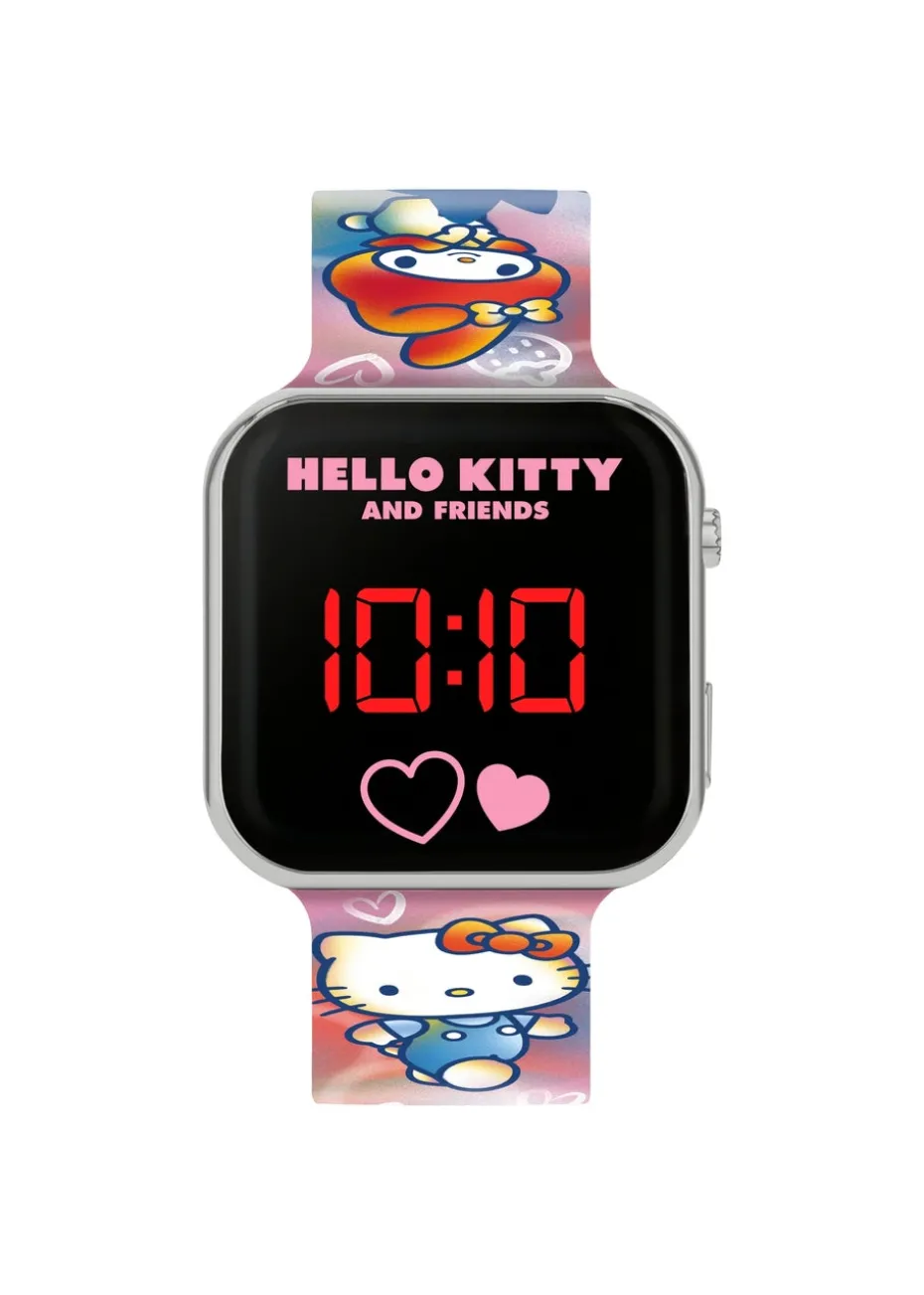 Hello Kitty Pink Printed Strap LED Watch
