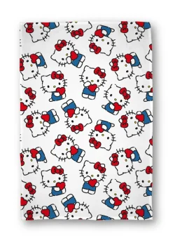 Hello Kitty White Heartheld Fleece Throw