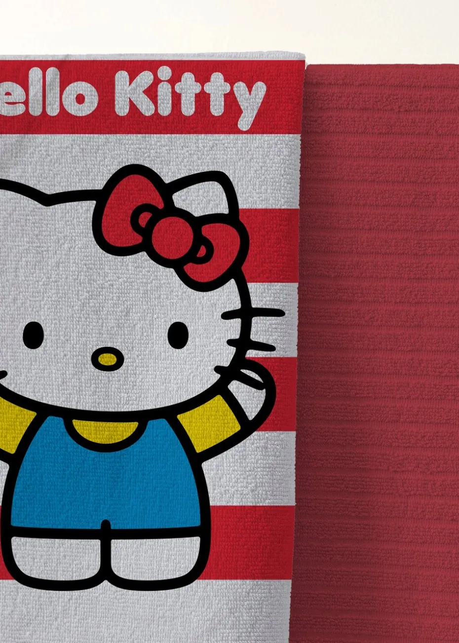 Hello Multi Colour Kitty Cheeky Towel