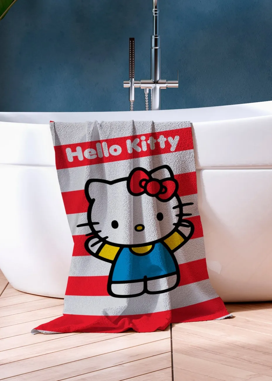 Hello Multi Colour Kitty Cheeky Towel