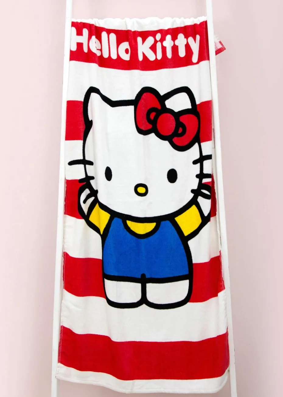 Hello Multi Colour Kitty Cheeky Towel