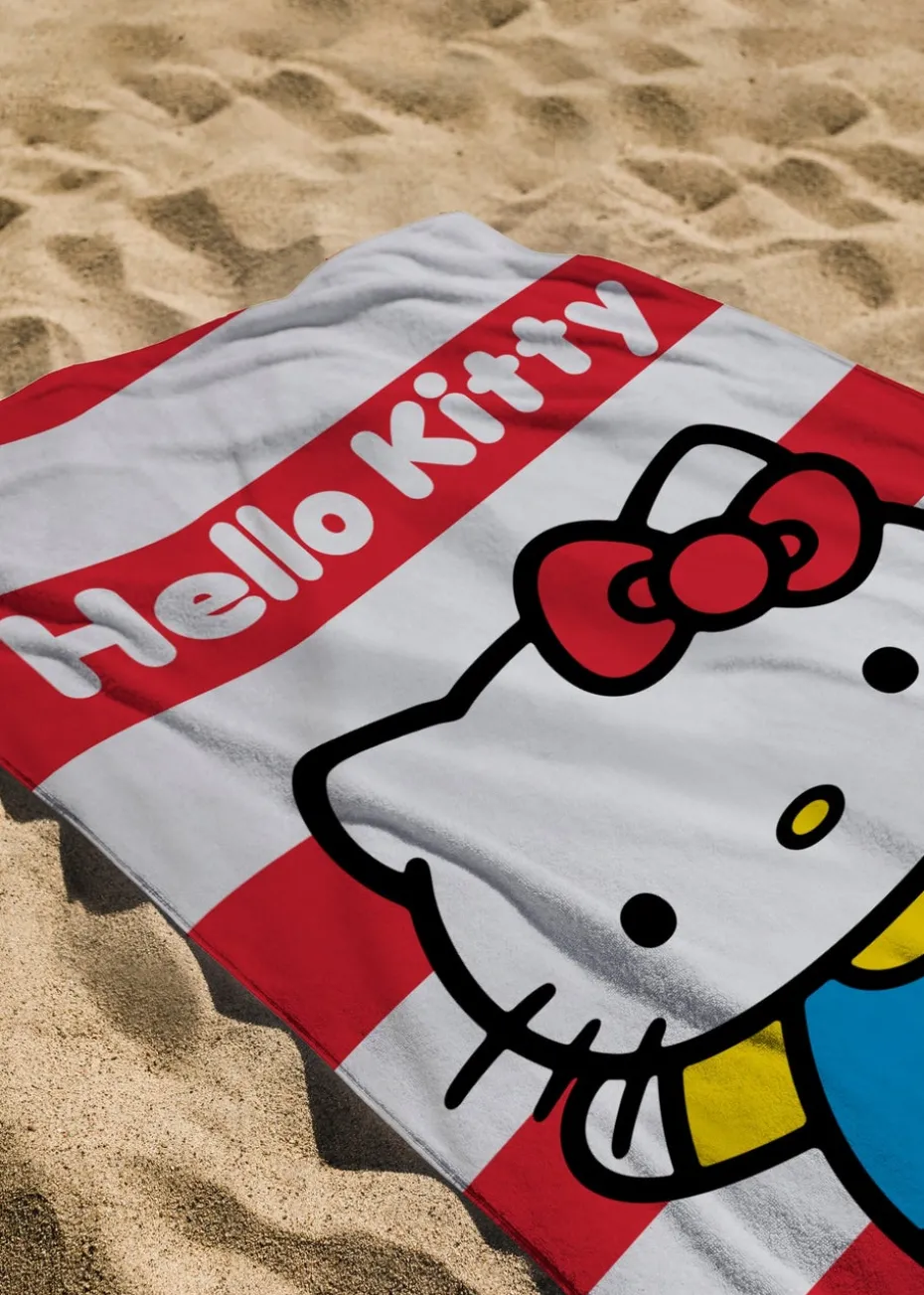 Hello Multi Colour Kitty Cheeky Towel