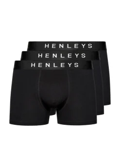 Henleys Black Coalink Boxers (3 Pack)